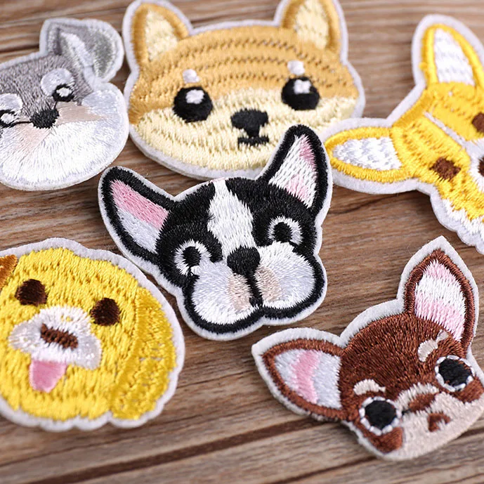 1 шт. патчи для вышивки собак утюжок шитья самостоятельной сборки одежды футболок