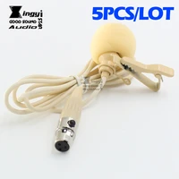 5pcs mini xlr 3 pin ta3f plug tie clip microphone condenser lapel lavalier mic microfono for wireless karaoke system transmitter