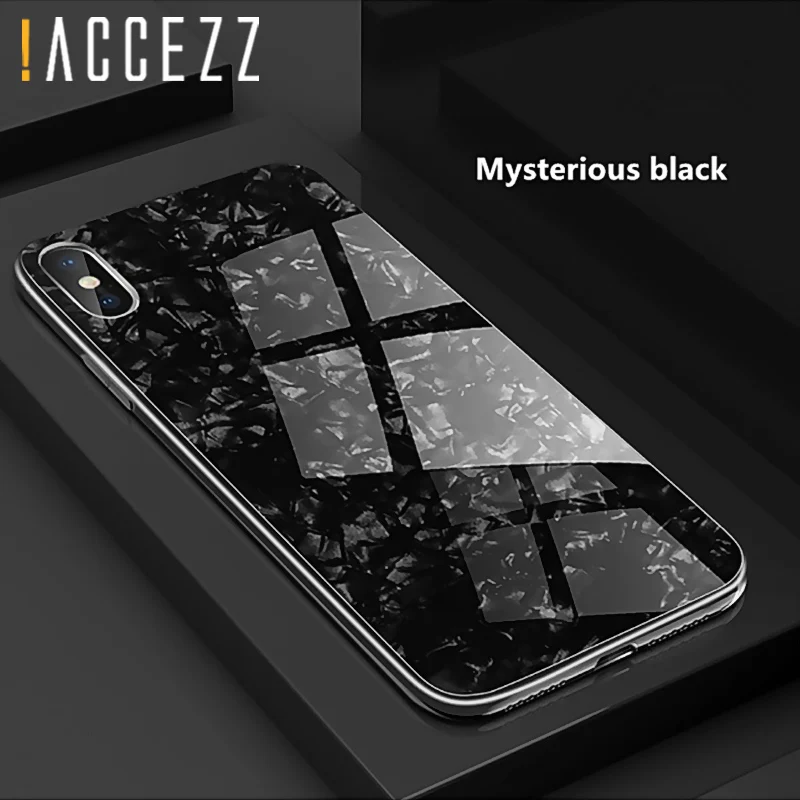Роскошный чехол из закаленного стекла с геометрическим рисунком для iPhone X 7 8 Plus