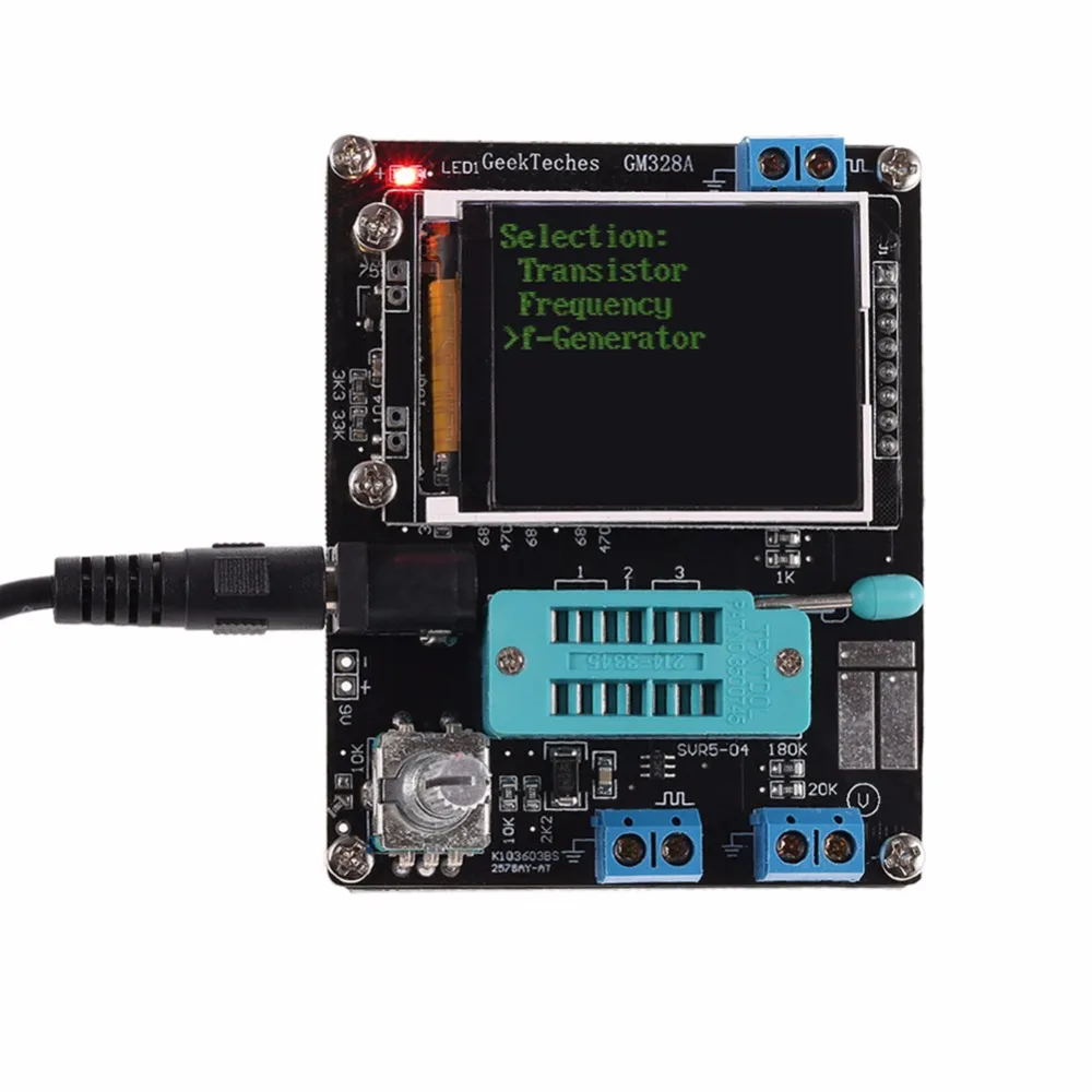 ЖК-дисплей GM328A тестер транзисторов Диодная емкость ESR измеритель частоты