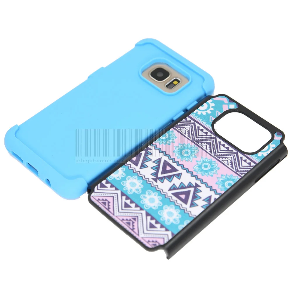 Phone Case For Samsung Galaxy S7 Edge Dual Layer Tribal Totem Armor PC+Silicone Shockproof Protective Hard PC Back Cover |