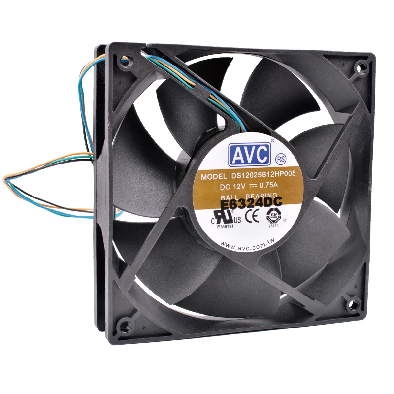 Революция в системах охлаждения DS12025B12H 12 см 120 мм вентилятор 12025 12 в А двойной шарикоподшипник 4 контакта