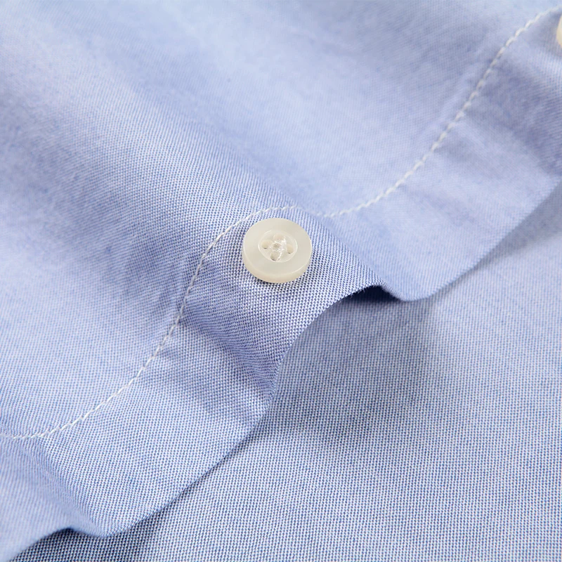 2019 Модная рубашка Летний стиль Оксфорд повседневные однотонные рубашки