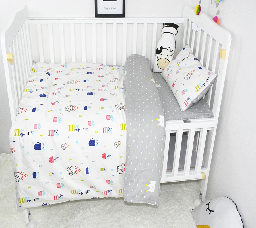 Новый комплект постельного белья для новорожденных хлопковая мягкая детская