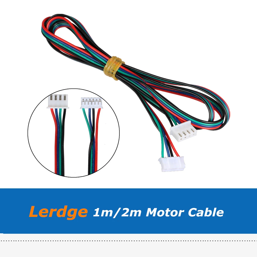 4 шт./лот Lerdge 1 м/2 м XH2.54 4-контактный моторный кабель с DuPont Line белый терминал для 3D