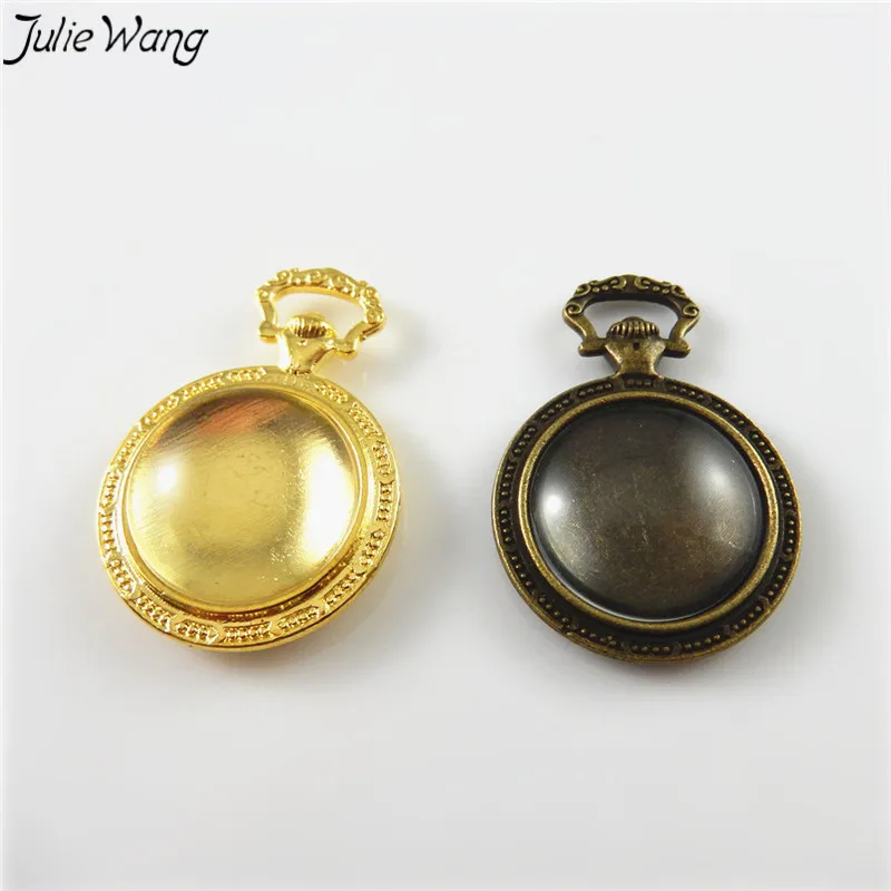 Julie Wang 4 комплекта золотистого бронзового кабошона металлическое основание