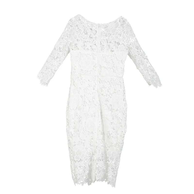 Сексуальное женское формальное платье карандаш на шнуровке с длинным рукавом