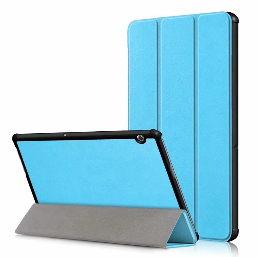 Чехол из искусственной кожи для huawei mediapad T5 AGS2-W09/L09/L03/W19 10,1 дюймов Чехол-подставка для планшета huawei mediapad T5 10 Чехол-ручка - Цвет: blue