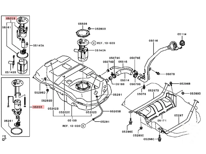Soarhorse топливный бак топливный фильтр для Mitsubishi Outlander 4WD 2013