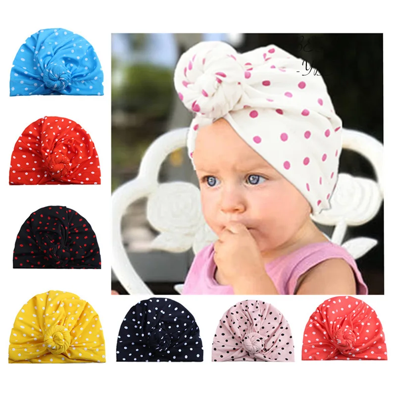 2018 Fashion Style European American Lovely Girl's Dots Cross Bow Hat | Аксессуары для одежды
