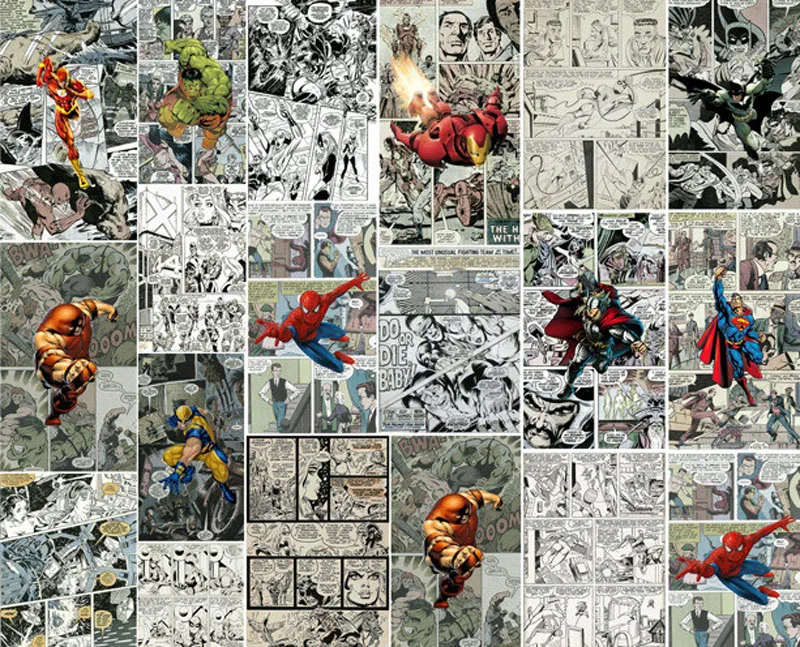 Marvel Comics обои 3D обои для стен Фреска детская спальня комната Декор ТВ фон настенные покрытия супер обои с героями
