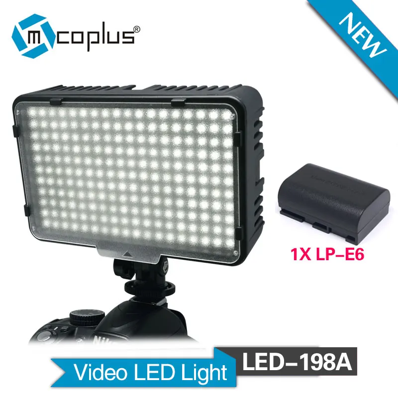 

Mcoplus 198A LED with 1pcs LP-E6 battery for DV Camcorder & Canon Nikon Pentax Sony Panasonic Olympus Digital SLR Cameras