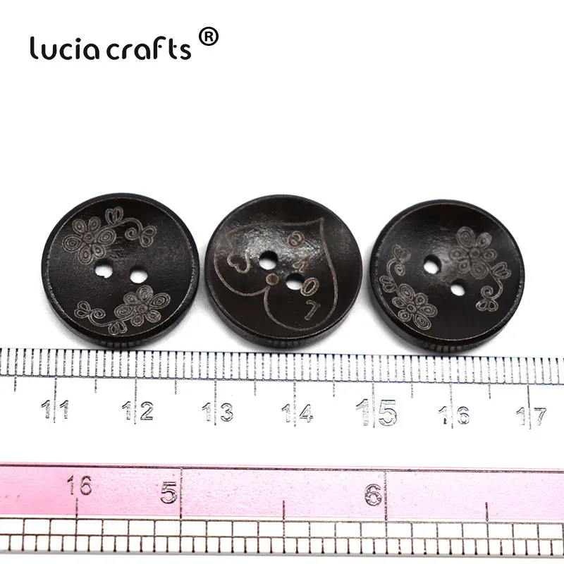 6 шт./24 шт. круглые деревянные пуговицы с 2 отверстиями|round wooden buttons|clothing accessorieswooden