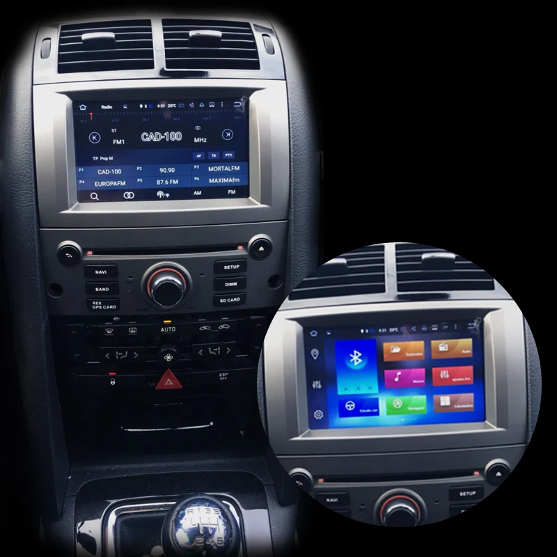 Android 9,0 автомобильный dvd-плеер gps навигация для peugeot 407 2004-2010 головное устройство мультимедийный плеер радио магнитофон авто стерео
