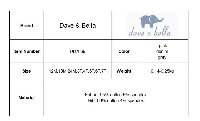 DB7869 dave bella/весенние детские штаны; детские брюки для малышей; штаны для девочек с оборками; брюки-пачки