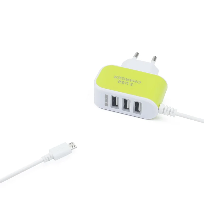 AC Charger Adapter 3.1A USB Port Wall Charging For Home Travel Android Mobile Phone Dropshipping | Мобильные телефоны и