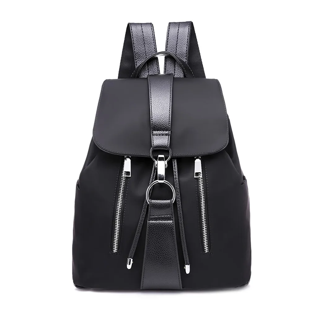Модный женский Одноцветный рюкзак сумка мешок с кулиской модный подвеской mochila