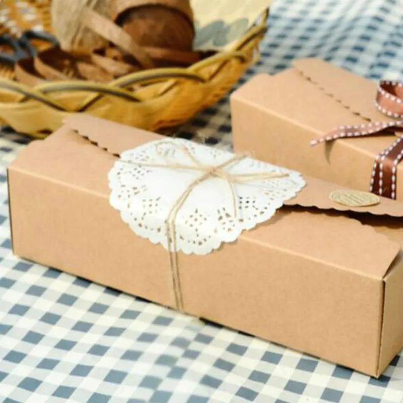 Образец крафт Бумага коробки DIY свадебный подарок Коробки партия коробка конфет