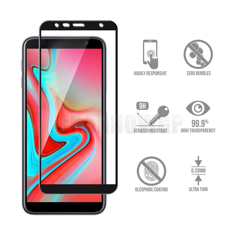 С уровнем твердости 9 H полное покрытие закаленное Стекло для samsung Galaxy J4 плюс 2018