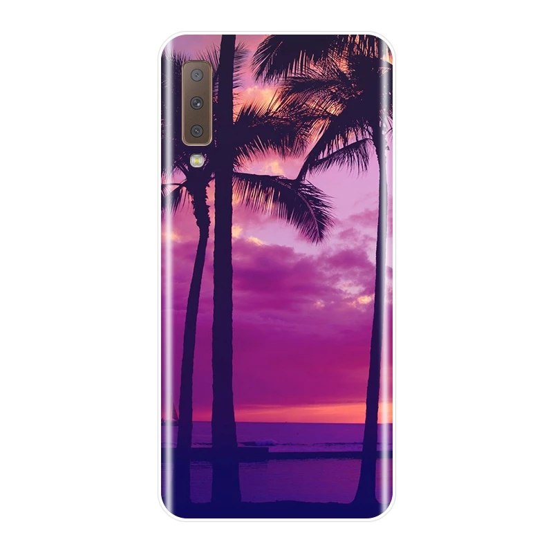 Silicone Phone Case For Samsung Galaxy A6 A7 A8 2018 A3 A5 2016 2017 Beach Turtle Soft Back Cover Plus | Мобильные телефоны и