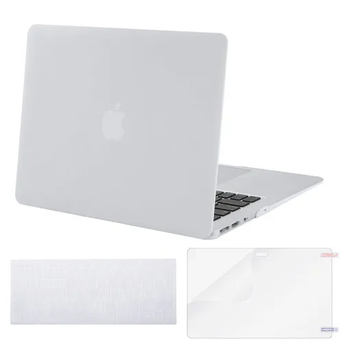 White Mosiso Laptop Protective Cover Case for Macbook Air 13 A1466 A1369 Netebook Matte Mac Book Air Case Accessories - Цвет: White