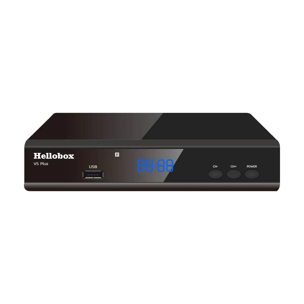 Hellobox V5 Plus H.265 DVB S2 приемник с SCAM IPTV Autoroll PowerVu Auto Biss Поддержка CCCam Newcamd