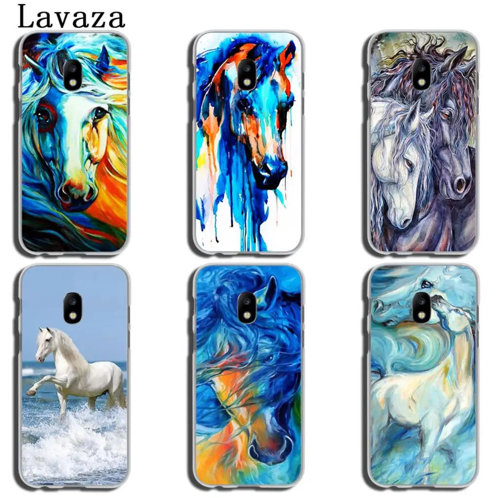 Lavaza акварель лошадь бег чехол для телефона Samsung Galaxy J8 J7 Duo J6 J5 J4 Plus 2018 2017 2016 J2 J3 Prime