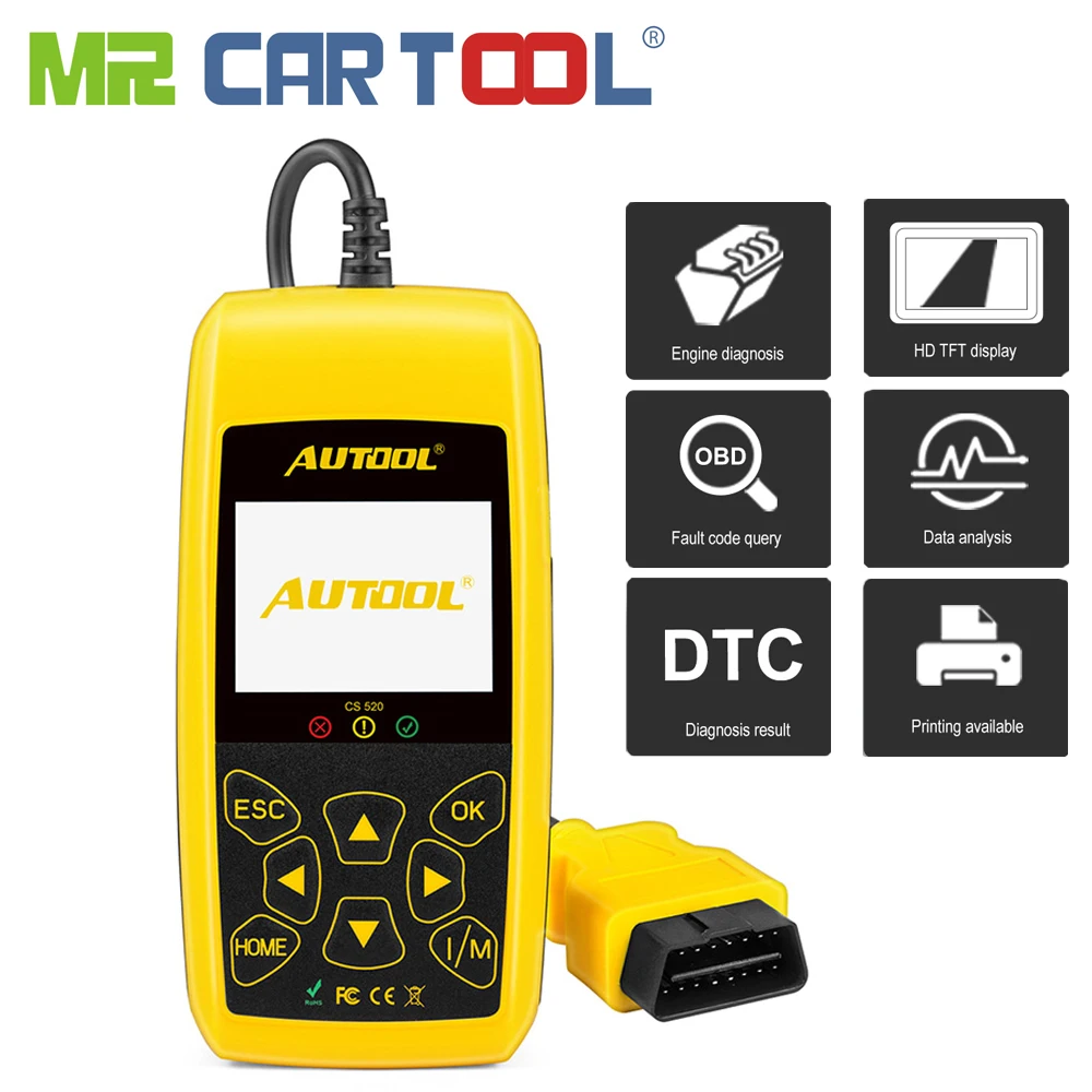 AUTOOL CS520 авто код читателя автомобильной сканер Бортовая Диагностика машины