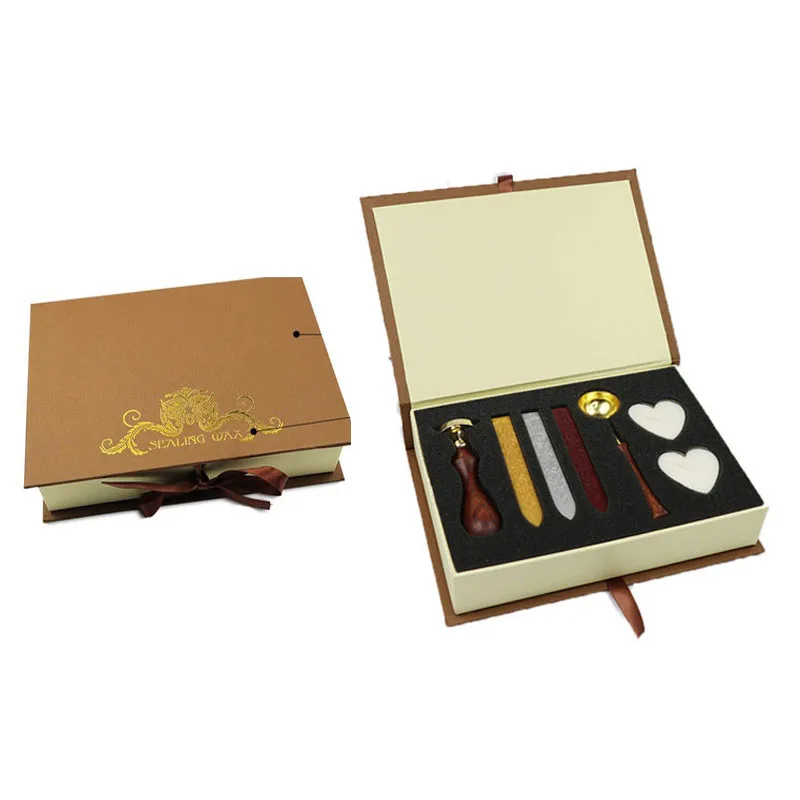 1 gift box Рождественский олень, подарок, восковая печать, штамп, набор, Винтажный Классический восковый комплект печатей для карт, конверты, приглашения, винные пакеты - Цвет: 1 gift box