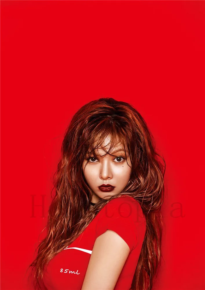 Постеры Hyuna Kpop Soloist со сменными пузырями популярные бумажные наклейки HD украшения