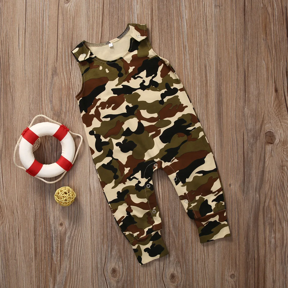 2018 Одежда для новорожденных девочек камуфляжные боди мальчиков костюмы с