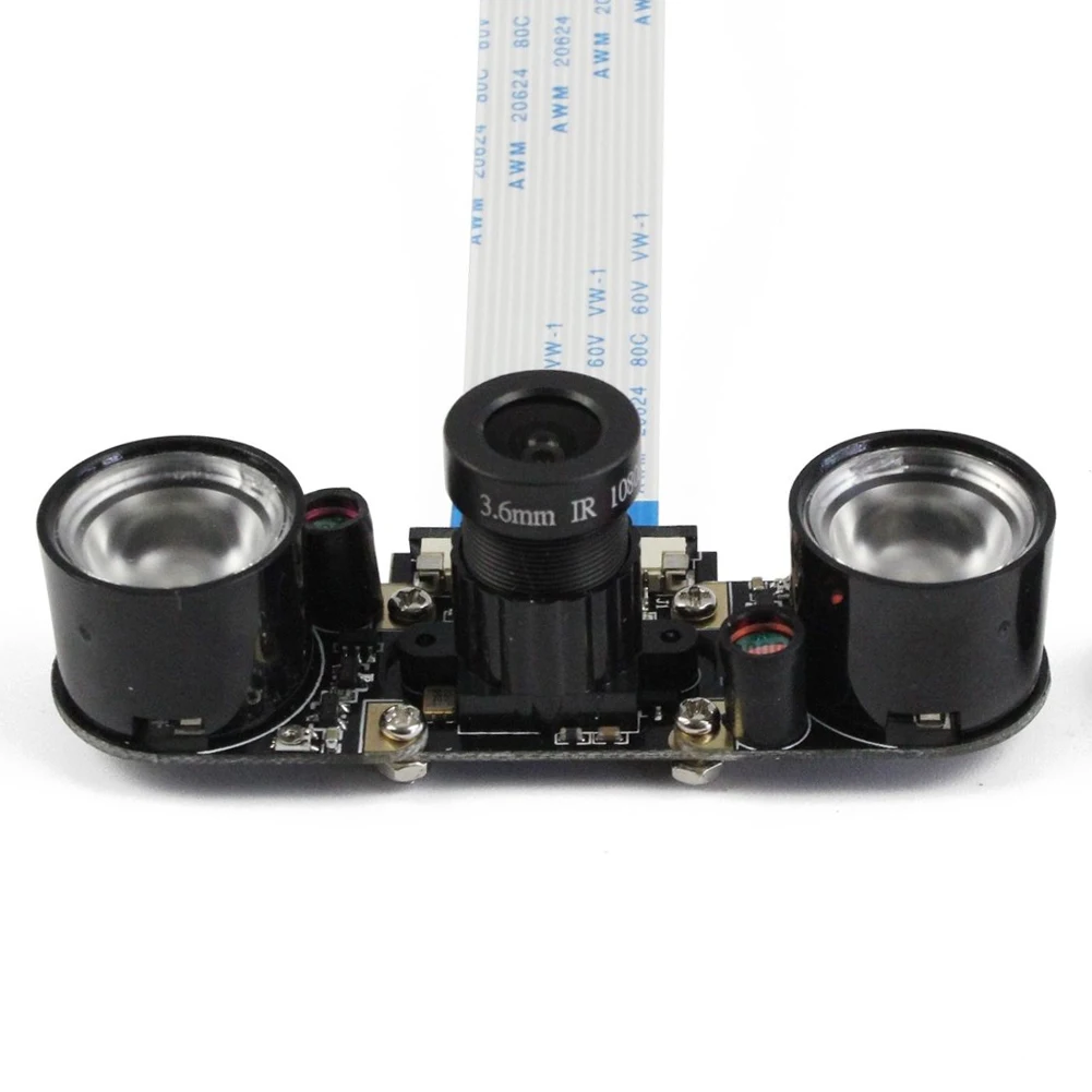 NEW HOT SALES Night Vision IR Surveillance Camera+2Pcs 3W Infrared Light For Raspberry Pi3/2B | Электроника