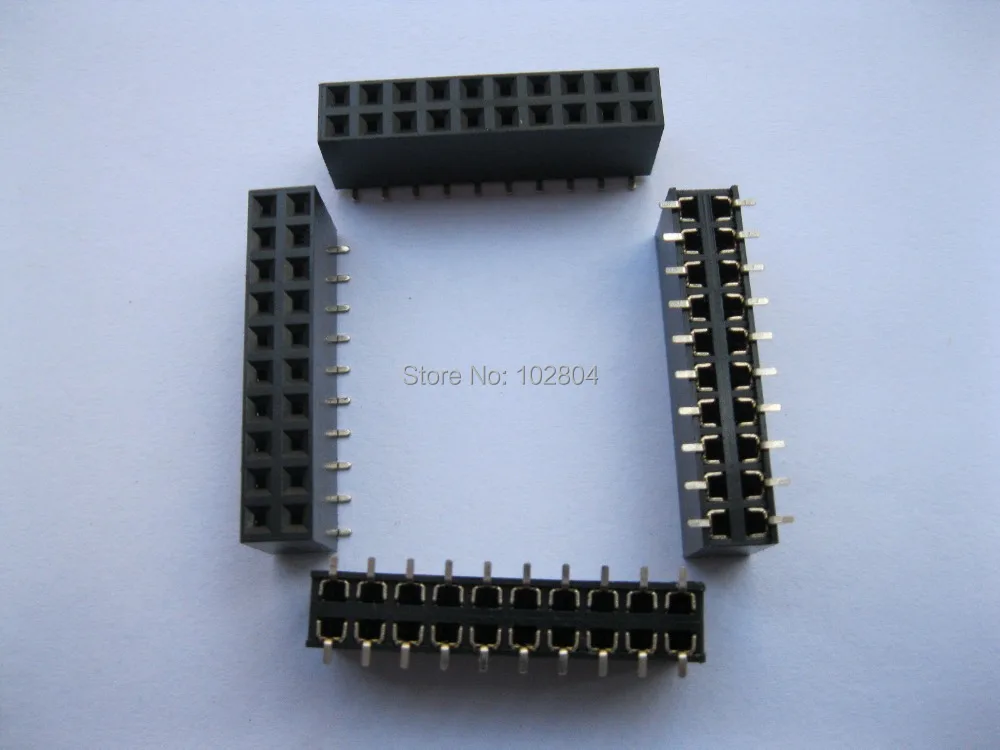 Позолоченный SMT SMD 2 54 мм 2x10 20 контактов хрупкий гнездовой разъем двухрядная