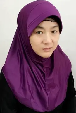 Зазор круговой сплошной цвет простой один кусок хиджаб мусульманский |