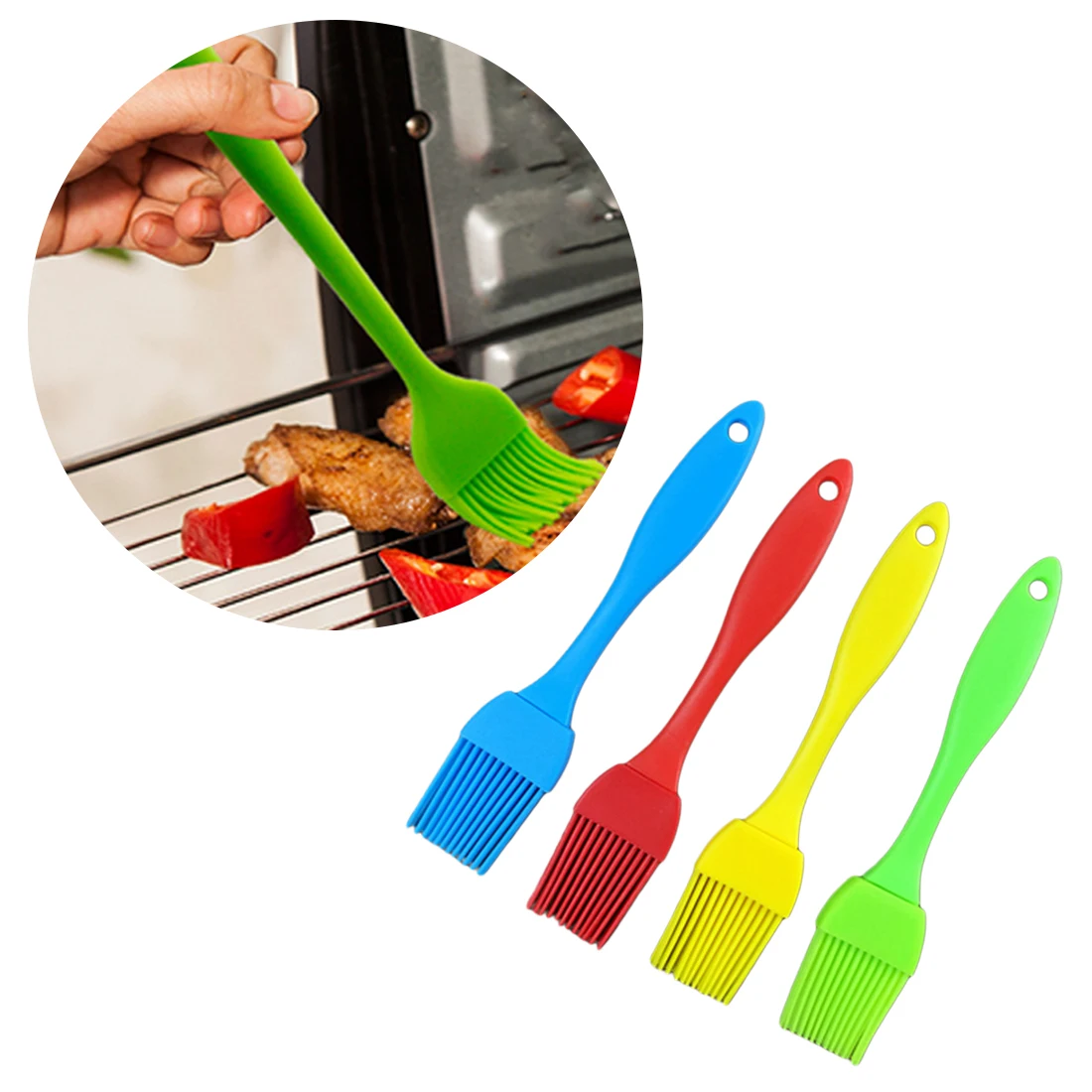 Случайные цвета силиконовые щетки для выпечки масла масло торта инструменты