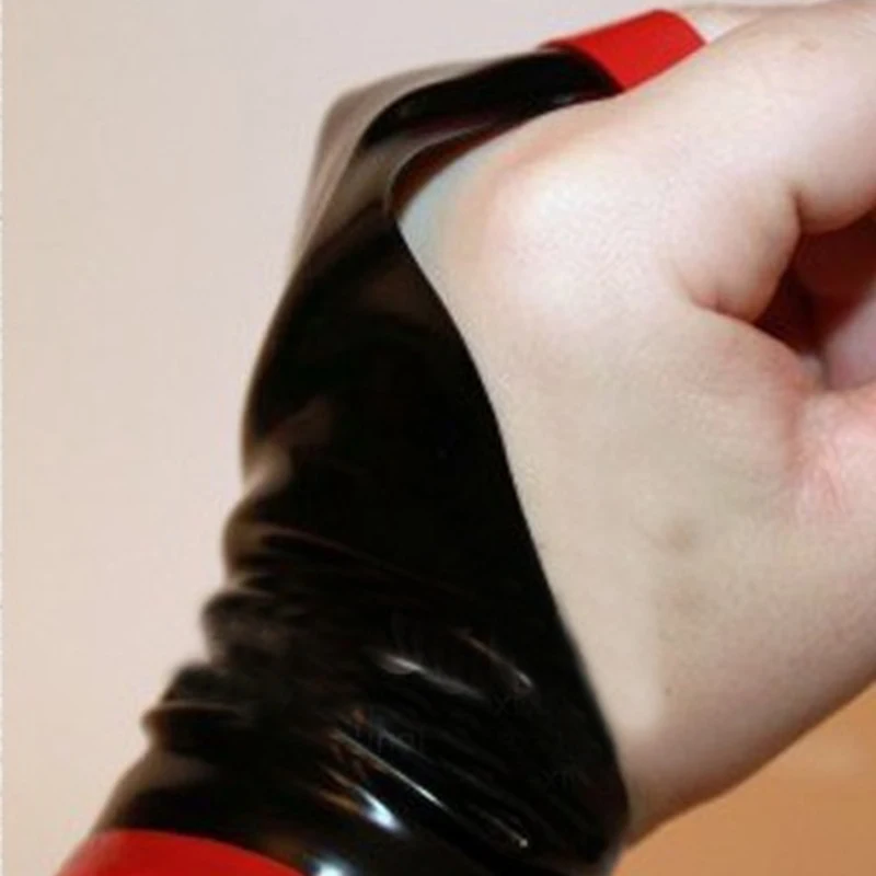 Новый дизайн женская и мужская одежда из латекса короткие перчатки для клуба cekc