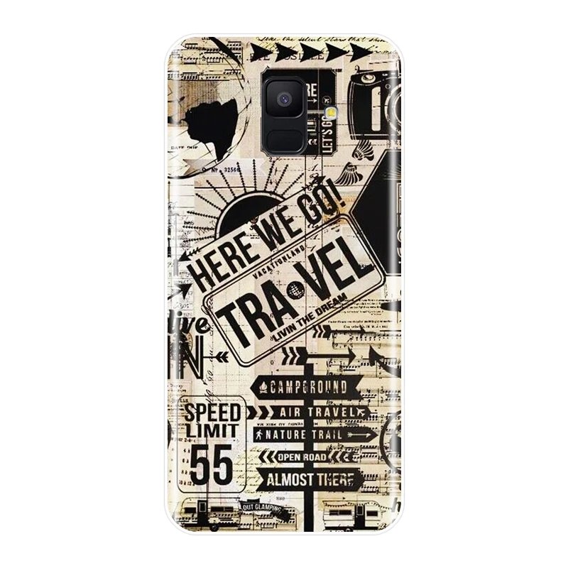 Phone Case For Samsung Galaxy A3 A5 A7 2016 2017 Soft Silicone Travel Girl Camera Back Cover A6 A8 Plus 2018 | Мобильные телефоны и
