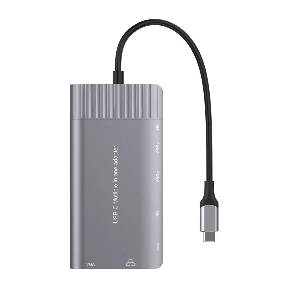 USBC до 1000 м Rj45 Gigabit Ethernet Hub HDMI 4K VGA SD 3 5 мм аудио PD Зарядка Тип C док станция для Macbook Galaxy