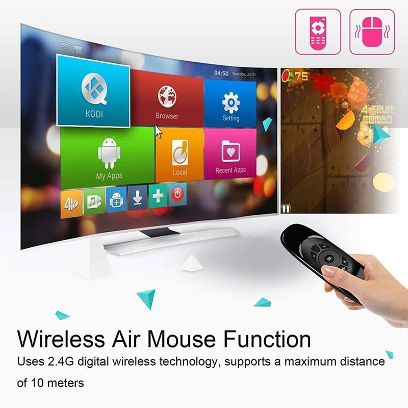 Беспроводная мини клавиатура Fly Air Mouse 2 4 ГГц перезаряжаемая на русском и