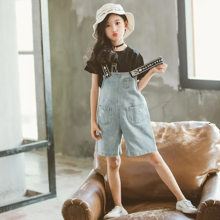 Комплект летней одежды для девочек изысканные наряды детская футболка +