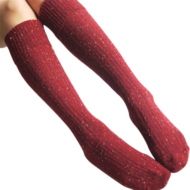 Осень зима 2020 смешанные шерстяные носки Длинные теплые зимние в рубчик с