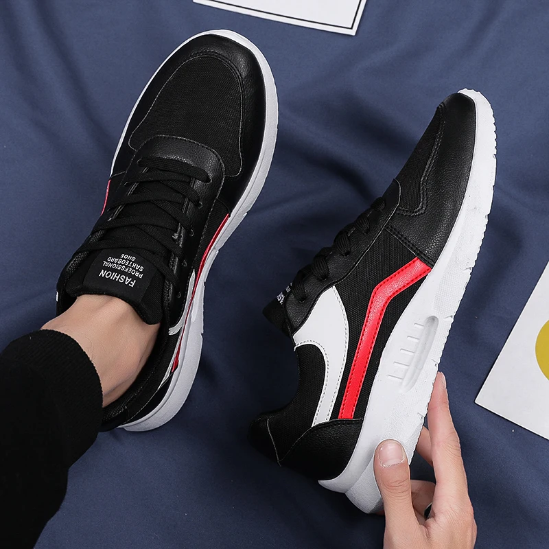 Men's Vulcanize Shoes 2020 New Lace Up Trainers Man Flat Heels Running Adult Mesh Breathable Casual Sneakers Sports | Обувь