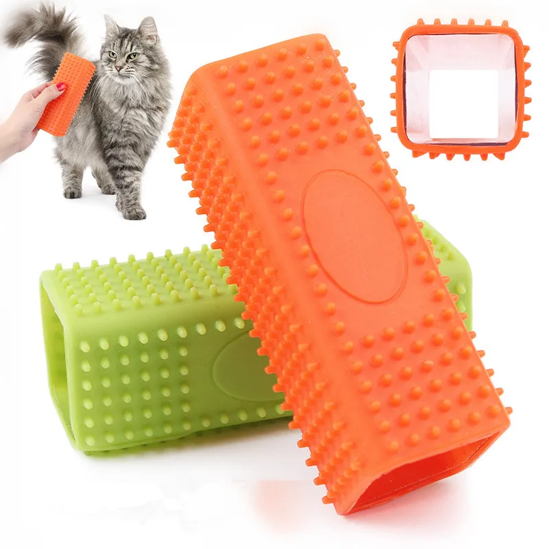 

cat hair removal rubber bath brush Hollow silica gel Magic pet dog hair removal cat comb sofa bed sheet hair dog brush