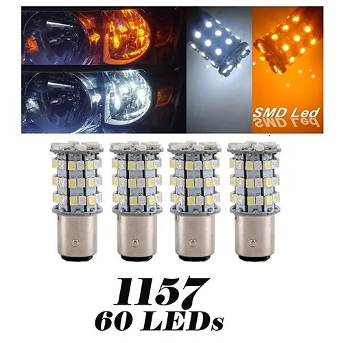2 шт. 3528 Белый/янтарный двухцветный Switchback 1157 2357 BAY15D DRL светодиодный ные лампы для