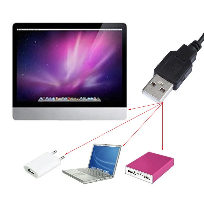 Водонепроницаемая светодиодная лента RGB с питанием от USB 1/2 м IP65 5 в постоянного