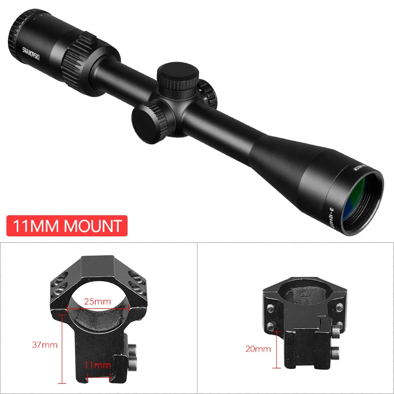 SWAROVSKl IR 3-12X40 Rifle Scope Optical Sight Red Illuminated Glass Etched Reticle Hunting Trail Shooting Riflescope - Цвет: 11mm