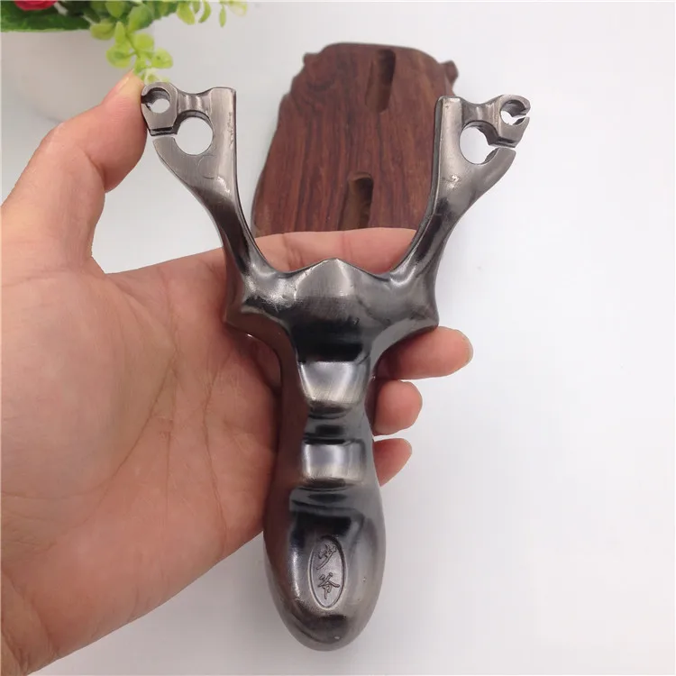 Мощный алюминиевый сплав Рогатка Открытый охотничий слинг выстрел катапульты