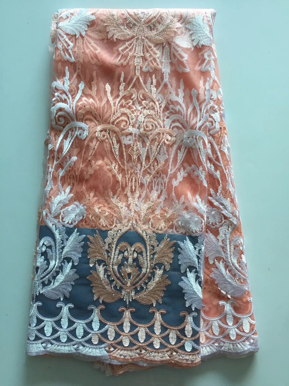 MAIGALAN French Mesh Tulle Lace Fabric African Embroidery High Quality Nigerian Net SML756-3 | Дом и сад