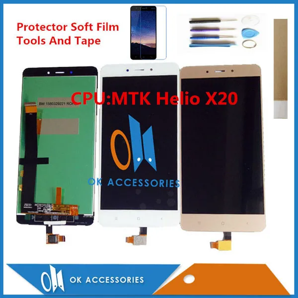 Процессор: MTK Helio X20 для Xiaomi Hongmi Redmi Note 4 ЖК дисплей + сенсорный экран черный белый