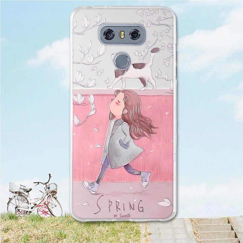 Чехол из ТПУ силикона для LG g6 чехол G6 с принтом мягкая задняя крышка LGG6 ультра